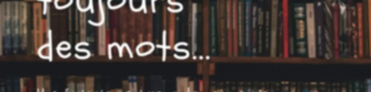 Des mots, toujours des mots !