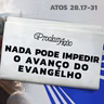MARCELO FRANÇA - Nada pode impedir o avanço do evangelho (Atos 28.17-31)