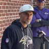 Luke Jones and Nestor go camping with Lamar and Coach Minter as Ravens hit field in Owings Mills with Super Bowl belief