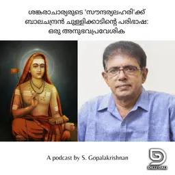 ശങ്കരാചാര്യരുടെ 'സൗന്ദര്യലഹരി'ക്ക് ബാലചന്ദ്രൻ ചുള്ളിക്കാടിൻ്റെ പരിഭാഷ : ഒരു അനുഭവപ്രവേശിക