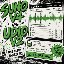Suno v4 vs Udio v2: which clears for broadcast