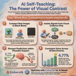 Visual Contrastive Self-Distillation (VCSD): AI That Sees and Teaches Itself