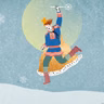 Sich freuen wie ein Schneekönig