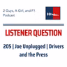 F1 General | Joe Unplugged | 205 | Drivers and the Press