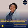 Katlego Mafokeng and Ciko Ndlovu talk to Prof Moeng about the Mandela 5km walk for Student Hunger