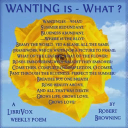 Wanting is - What?