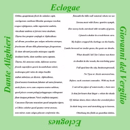 Eclogae (Eclogues) by Dante Alighieri (1265 - 1321) and Giovanni del Vergilio (late 13th  - c. 1327)
