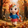Petite Licorne découvre l'automne
