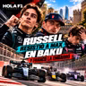 Russell resistió a Max en Bakú y Franco la embarró