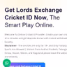 Cricket Online ID