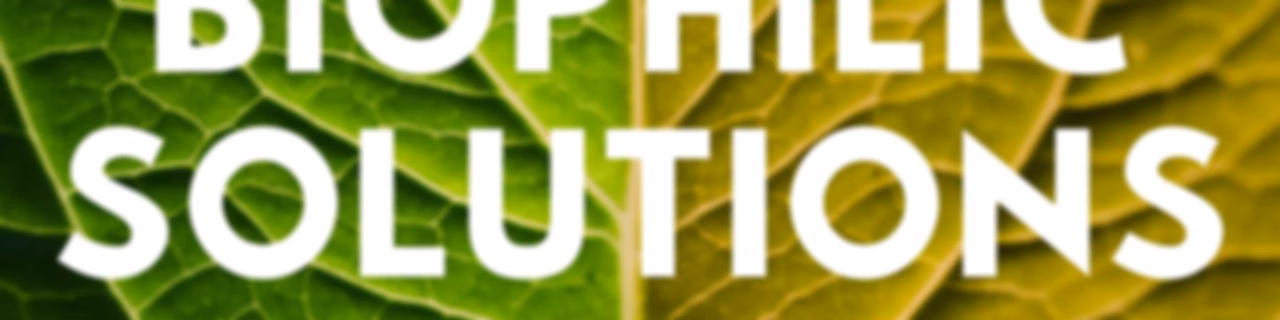 Biophilic Solutions: Nature Has the Answers