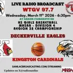 HS Girls Basketball-MHSAA Division 4 Region 32 Championship, Deckerville vs Kingston, 3-11-2026
