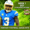 CHARGERS STREAM: Start Los Angeles for FANTASY WINS—DST Sleepers and MUST-STARTS for Week 1