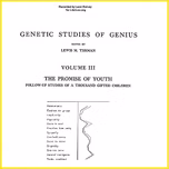 Genetic Studies of Genius, Volume III: The Promise Of Youth by Lewis Terman (1877 - 1956)