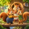 Good night, Chubby Squirrel and Slim Squirrel🐿️