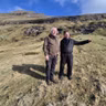 Við Tórði á túri í lembing í Skarðhaga