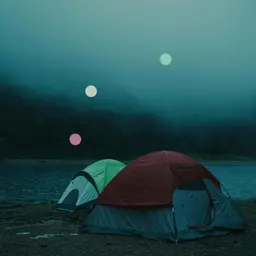 グアナフアトのキャンバステントに降る雨