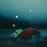 グアナフアトのキャンバステントに降る雨