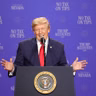 Trump criticises Democrat candidate in Michigan while White House ball room is halted