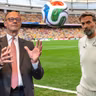 Merz und Klopp beim Fußball