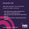 149: Why pain persists: from childhood trauma to faulty immunity