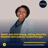 Katlego Mafokeng and Ciko Ndlovu talk to Prof Moeng about the Mandela 5km walk for Student Hunger