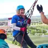 Angela Collins O'Mahony just abseiled down Thomond Park at 83!