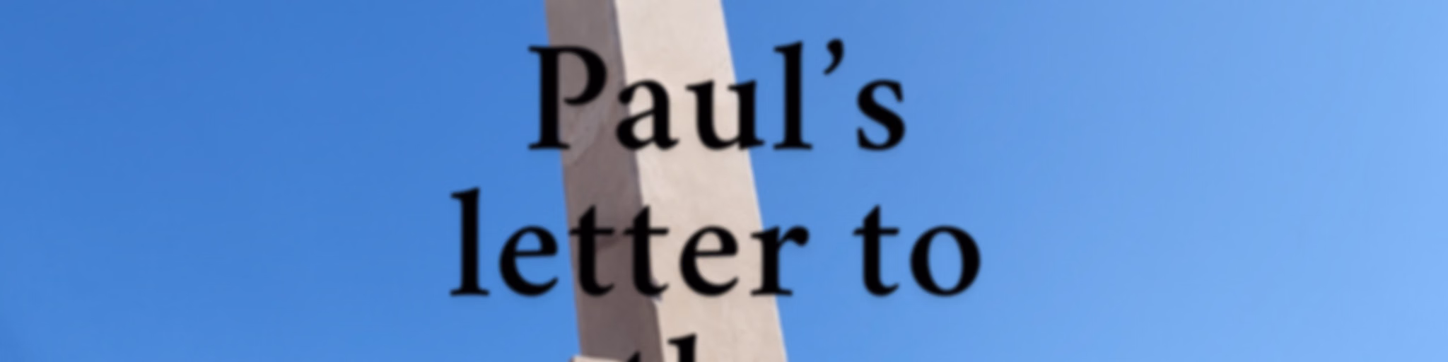 Paul's letter to the Romans