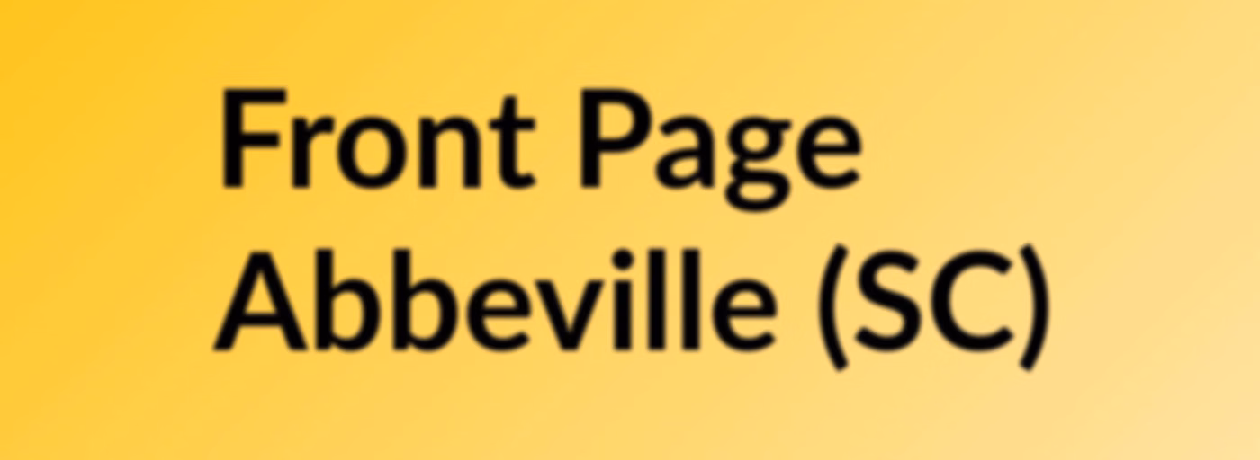 Front Page Abbeville (SC)