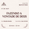 Fazendo a Vontade de Deus (Atos 18.18-28) - Rev Edinaldo Almeida